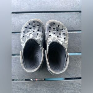 Grey Camo Crocs